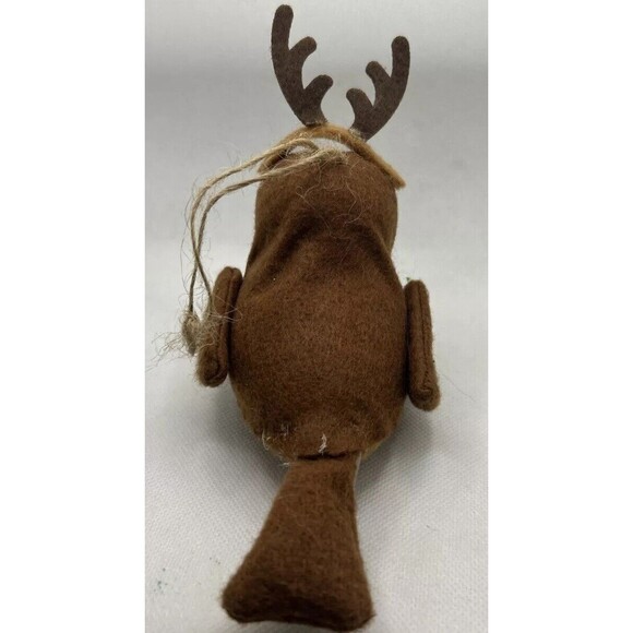 Target Bird Bucky Featherly Friends Reindeer Antlers Blue Bow Christmas Ornament - Picture 2 of 7